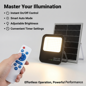 <span class=keywords><strong>Projecteur</strong></span> <span class=keywords><strong>solaire</strong></span> LED extérieur en aluminium IP66 200W 300W, projecteurs solaires super lumineux pour jardin - Product Image 2