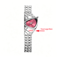 Montre de Luxe pour Femme avec Logo Personnalisé, Cadran Étoilé et Bracelet en Treillis de Diamants, Montre à Quartz Tendance pour Dames, Idée Cadeau