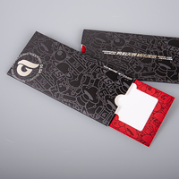 Enveloppes personnalisées pour cartes de membre, pochettes coulissantes en papier, emballage pour cartes VIP, cartes de crédit, cartes cadeaux, boîtes d'emballage.