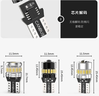 Bombilla LED T10 W5W 6000K blanco ámbar rojo Azul 12-50V sin errores para cúpula de coche mapa puerta cortesía matrícula tablero instrumento
