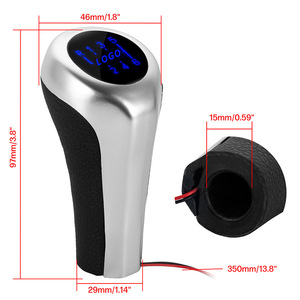 Pommeau de levier de vitesse LED pour BMW 5 6 vitesses, lumière bleue, logo personnalisé, alliage d'aluminium, design ergonomique - Product Image 4