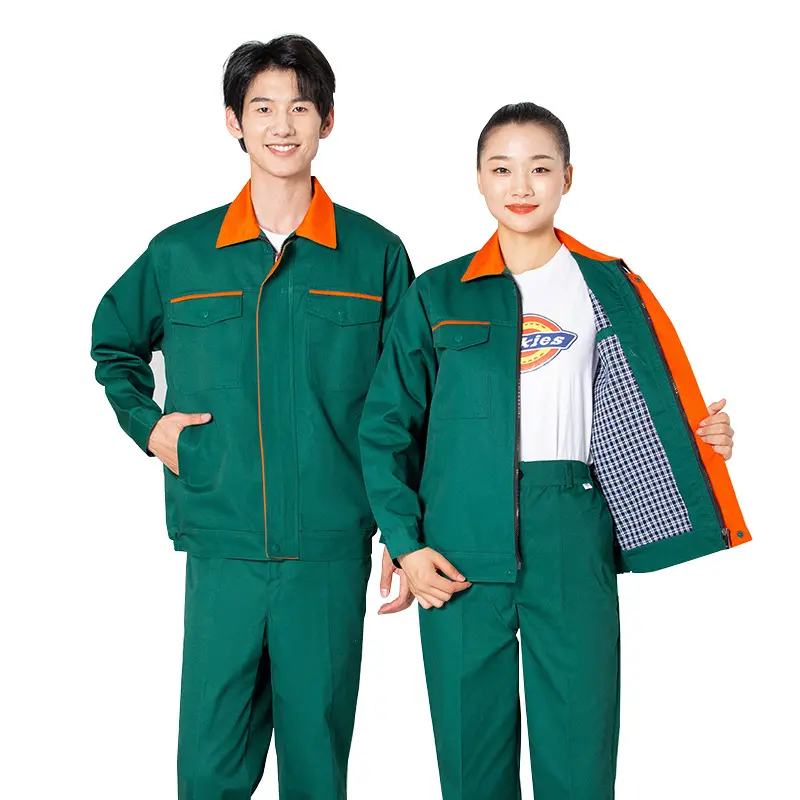 Wholesale Double Thickened Cold-Weather Work Clothes Long Sleeve Suit in Garden Green Road Administration Sanitation Uniform