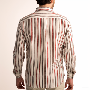 Camicia da <span class=keywords><strong>uomo</strong></span> <span class=keywords><strong>in</strong></span> cotone a manica lunga estiva nuovi vestiti di moda per <span class=keywords><strong>uomo</strong></span> top magliette Casual camicie a righe - Product Image 4