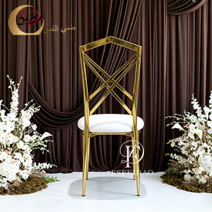 Banquet Hall Stainless Steel Gold Dinner Room Chair Metal Hotel Wedding Chairs Events - Product Image 4