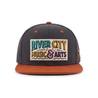 Casquette en nylon brodée personnalisée, 6 panneaux, bicolore, visière plate, réglable, unisexe, Gorras, casquette snapback streetwear, cadeau pour homme et femme