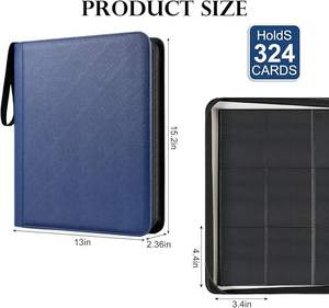 Carpeta de Tarjetas Duradera y Popular de 9 Bolsillos, con Cierre, Construcción de Cuero PU Premium para Coleccionistas - Product Image 2