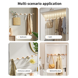 Pano.V Creative Porte-manteau mural en fer ondulé non perforé pour salon, chambre et maisons modernes - Product Image 4