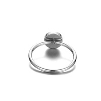 Anneau rond en acier inoxydable Aceon de Yiwu, bande de fil ronde, charme personnalisé, centre supérieur, bricolage, autocollant cabochon, disque de lunette rond