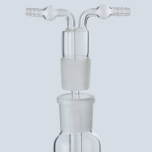 Labor gas wasch flasche mit Fritten scheibe Boro silikat glas Einlass-/Auslass schläuche Glas wasch flasche mit Waage - Product Image 6