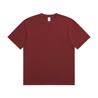 Kaos Pria 230g Katun Combed Solid Hip Hop O-Neck Lengan Pendek Longgar Desain Polos Sablon Cepat Kering Tahan Aus