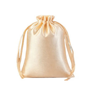 Bolsa de satén personalizada con logo para embalaje de cabello, joyería, extensiones de peluca, con cordón, estampado de seda, satén personalizable - Product Image 1