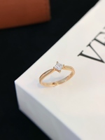 Style classique 4 broches solitaire princesse coupe laboratoire bague de fiançailles en diamant 18K 14K 10K bague en or pour les femmes