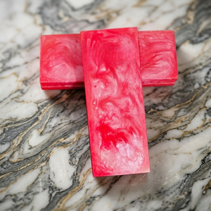 Mango de Cuchillo Decorativo de Resina Rosa Personalizado, Pintado a Mano, Impermeable, Estilo Amoroso, para Esculturas y Proyectos de Manualidades con Resina - Product Image 1