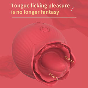 هزاز على شكل وردة مخصص للعق اللسان، تصنيع حسب الطلب، محفز البظر من السيليكون، علامة تجارية خاصة، لعبة جنسية للبالغين من الشركة المصنعة - Product Image 5