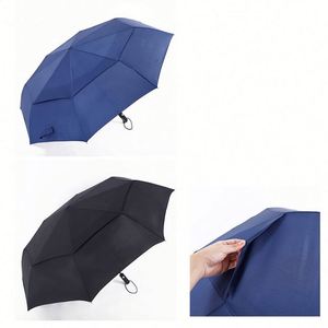 49/54/62 Inch Large Folding Golf <b>Umbrella</b> Oversize Double Canopy Vented 10 Ribs <b>Windproof</b> Compact Travel <b>Umbrellas</b> for Rain Gift - Product Image 1