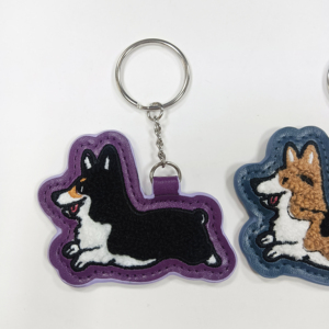 Cá nhân hoá biểu tượng tùy chỉnh PU da thêu Keychain keyfob với động vật dễ thương thiết kế cho ba lô-quà Tặng - Product Image 1