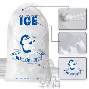 Sacs à glace en PE avec cordon de serrage, impression flexo, logo personnalisé, plastique plus épais et durable pour le stockage du <span class=keywords><strong>lait</strong></span> et de la gelée - Product Image 3