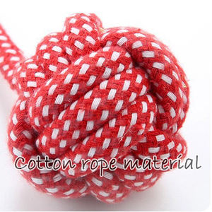 Cuerda de algodón ecológica para perros, pelota de juguete de un solo bucle para tirar a mano, cachorro de peluche y Golden Retriever, juguete para perros grandes y pequeños - Product Image 6