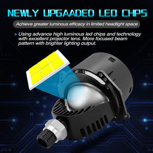 Lente Projetora Bi LED de 3 Polegadas LD-13 55W 6000K para Farol de Carro com Padrão de Luz Perfeito - Product Image 3