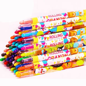 洗える無毒ツイストクレヨン、カスタムロゴ入り24本入り、シルキー回転式クレヨンセット、子供用画材 - Product Image 6