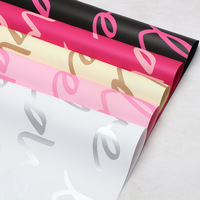 Vente en gros de papier d'emballage LOVE Flower Saint Valentin Bouquet Matériaux Rose Fournitures d'emballage