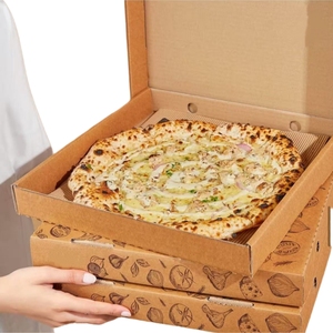 2024 nouvelle boîte à <span class=keywords><strong>Pizza</strong></span> personnalisée réutilisable 33 35 Cm 7/9/12 pouces boîte de livraison d'emballage de <span class=keywords><strong>Pizza</strong></span> en papier ondulé avec votre propre Logo - Product Image 4