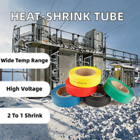 Tube isolant thermorétractable pour barres omnibus Woer, tube en polyoléfine (PE) sur mesure, rapport de rétraction 2:1, tension nominale 1000V, -40°C~+125°C