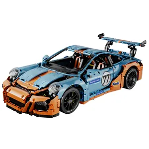 Toylinx 2024新款2326pcs 1:8超级汽车Guif蓝色模型拼图有趣有趣的玩具儿童积木