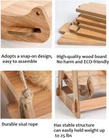 Vente en gros de lit personnalisé en bois massif pour chat hamac détachable moderne nid de couchage balançoire jouet fournitures pour animaux de compagnie pour chats arbres à chat griffoir
