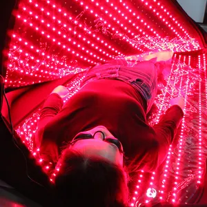 Cobertor de terapia de luz vermelha 360Full Body, bolsa de luz LED para alívio da dor, terapia de infravermelho próximo, cama de terapia de luz vermelha pro para uso doméstico