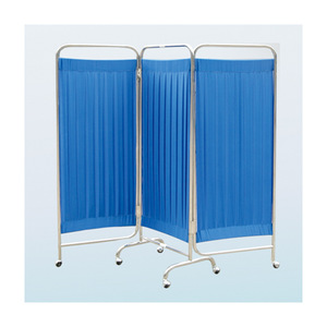 Blue Folding <b>Screen</b> 304 Stainless Steel Three Panel Medical Outpatient Use - Product Image 3