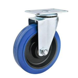 Doppelkugellager-Lenk rolle Industrielle mittelschwere TPR-Rolle Flache freie PP-Kern-Metall rollen räder - Product Image 1