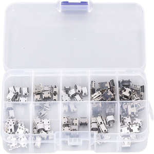 50PCS/100PCS 10 Specifications Micro Female <strong>USB</strong> Box <strong>MINI</strong> Android Phone Charging Tail Plug - Product Image 1
