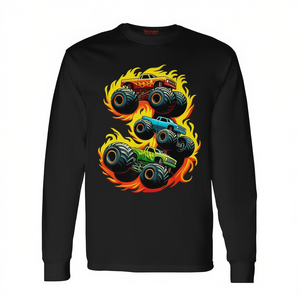 Camiseta de manga larga Monster Truck para niño de 3 años, regalo de cumpleaños - Product Image 2