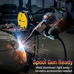 Soldadora MIG Weldpro MIG200 200A 110/220V 7 en 1 con pistola de bobina para soldar aluminio - Product Image 6