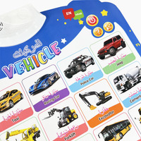 Parler affiche murale bilingue apprendre les mots islamiques arabes et anglais avec des boutons sonores jouet éducatif pour enfants