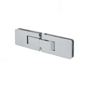 Hardware de puerta de ducha sin marco de forma larga A049BR latón 180 grados bisagras de puerta de ducha de vidrio resistente