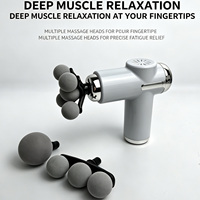 Pistolet de massage à double poignée et multifonctionnel Pistolet de massage silencieux et compact Pistolet de massage à pénétration profonde et puissante