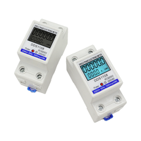 Compteur d'énergie numérique LCD monophasé sur rail DIN électrique ouvert, consommation d'énergie, compteur d'énergie kWh, AC 230V 50Hz, classe de précision