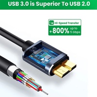 Câble de synchronisation USB3.1 Type-C mâle vers USB 3.0 Micro B mâle Câble de synchronisation de charge rapide de 1m pour disque dur Type C vers câble de données Micro B
