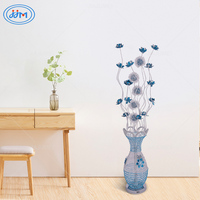 Lampe sur pied décorative minimaliste en fer forgé et aluminium, style vase, pour chambre d'hôtel, moderne, luxueuse, contemporaine, avec LED.