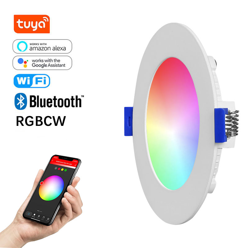 2022 Google Alexa Wifi CCT Tuya Decken einbau Rgbw Rgb LED Down Lights Smart LED Down lights