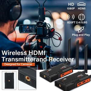 Kit Ekstender Audio Video Nirkabel 820FT/250Meter HDM I 1080P untuk Streaming Kamera Monitor - Product Image 5