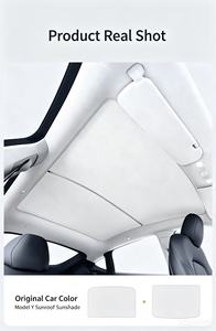 <span class=keywords><strong>Pare</strong></span>-<span class=keywords><strong>soleil</strong></span> de <span class=keywords><strong>toit</strong></span> de luxe pour <span class=keywords><strong>Tesla</strong></span> <span class=keywords><strong>Model</strong></span> Y Juniper et <span class=keywords><strong>Model</strong></span> <span class=keywords><strong>3</strong></span> Highland 2026 avec levage magnétique et visière de plafond en polyester - Product Image 5