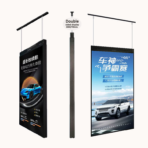 43 55 65 75 inch <span class=keywords><strong>Dual</strong></span> Side treo hiển thị kỹ thuật số 3000nits ánh sáng mặt trời có thể đọc được cửa sổ màn hình - Product Image 1