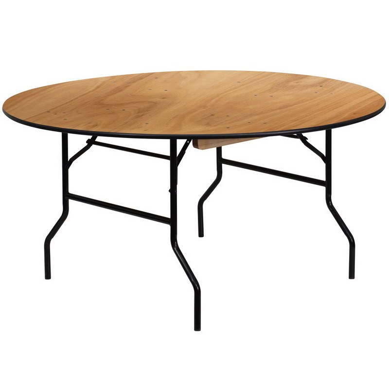 Wood Material Folding Table Round Banquet