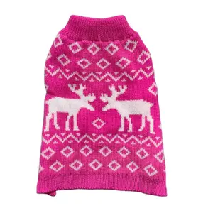 Deer Cosplay Christmas Dog Cat Sweater Vest Pet Puppy Clothes Small Big Animal Warm Coat Clothing