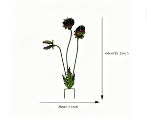 Decorazione da <span class=keywords><strong>Giardino</strong></span> a Forma <span class=keywords><strong>di</strong></span> Trappola per Mosche <span class=keywords><strong>di</strong></span> <span class=keywords><strong>Venere</strong></span> in Ferro, Resistente alle Intemperie, Design a 3 Teste, Pianta Carnivora per Decorazione Esterna - Product Image 1