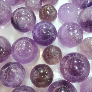 批发天然水晶工艺品拉布拉多宝石球水晶愈合石透明玫瑰石英球紫水晶球