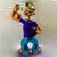 Statue de Popeye de 150 cm, figurine de dessin animé, sculpture en résine et fibre de verre personnalisée en usine pour la décoration de galerie d'art et de centre commercial